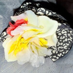 Handmade scrunchy patterned flower